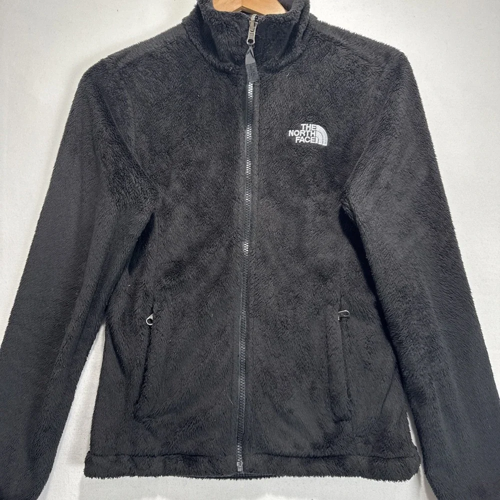 The North Face Full Zip Sherpa Jacket Womens XS Black Osito Fleece - Picture 1 of 10